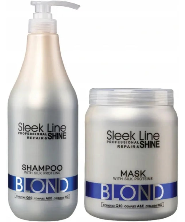 Stapiz XXL rinkinys Sleek Line Repair Blond šampūnas 1000 ml + kaukė 1000 ml