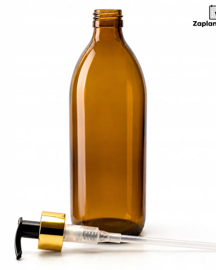 Stiklinis buteliukas su dozatoriumi muilui, indų plovikliui, 500 ml