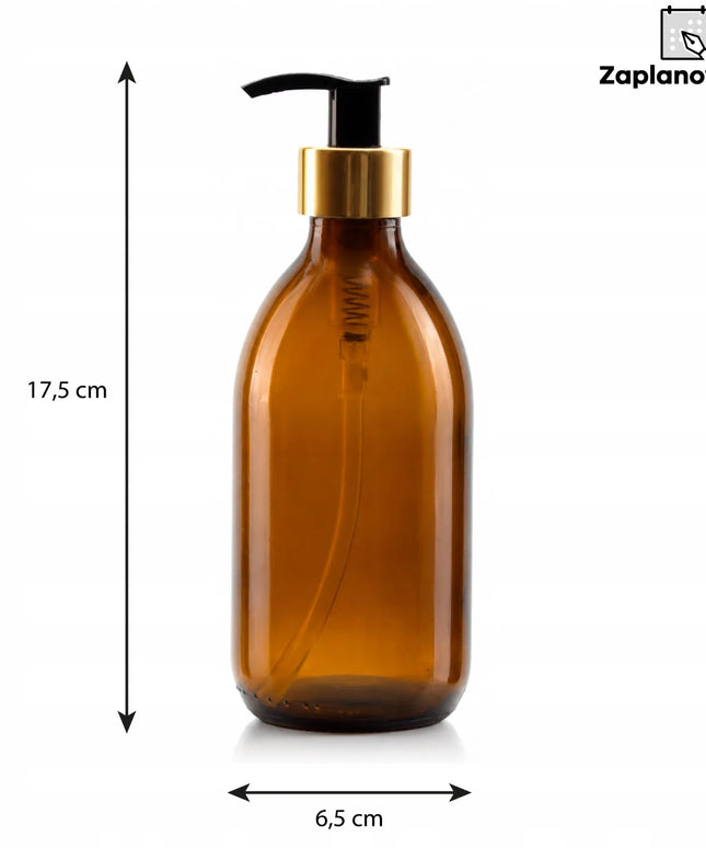 Stiklinis buteliukas su dozatoriumi muilui, skysčiui, 300 ml