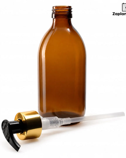 Stiklinis buteliukas su dozatoriumi muilui, skysčiui, 300 ml