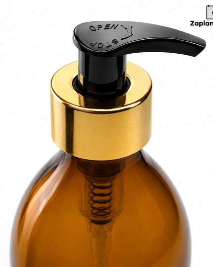 Stiklinis buteliukas su dozatoriumi muilui, skysčiui, 300 ml