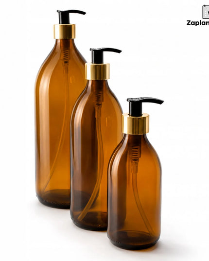 Stiklinis buteliukas su dozatoriumi muilui, skysčiui, 300 ml
