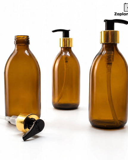 Stiklinis buteliukas su dozatoriumi muilui, skysčiui, 300 ml
