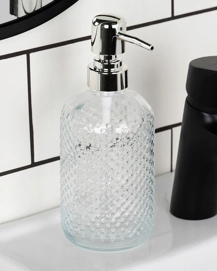 Stiklinis dozatorius skystam muilui ar geliui, 430 ml