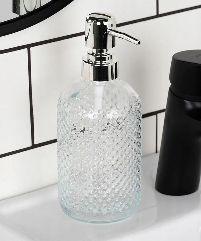 Stiklinis dozatorius skystam muilui ar geliui, 430 ml