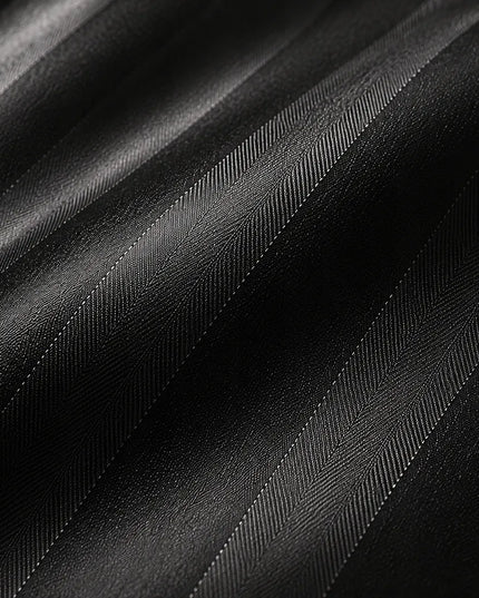 Stilingas damasto patalynės komplektas su auksiniu apvadu 200x220cm JUODAS