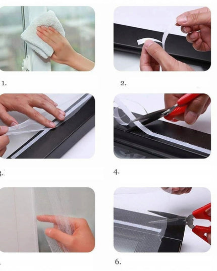 Stipri lipni „Velcro“ juosta tinkleliams nuo vabzdžių 600 cm
