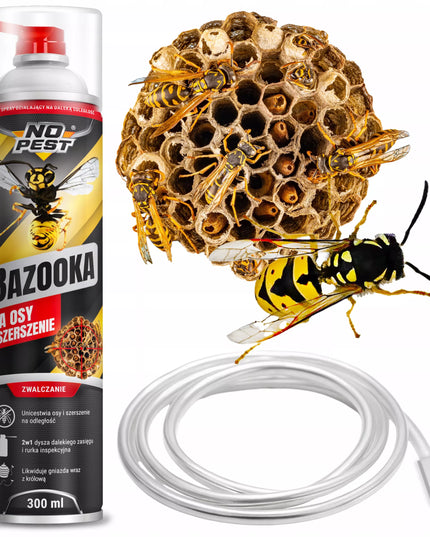 Stiprus purškalas preparatas nuo vapsvų ir širšių lizdų BAZOOKA 300 ml