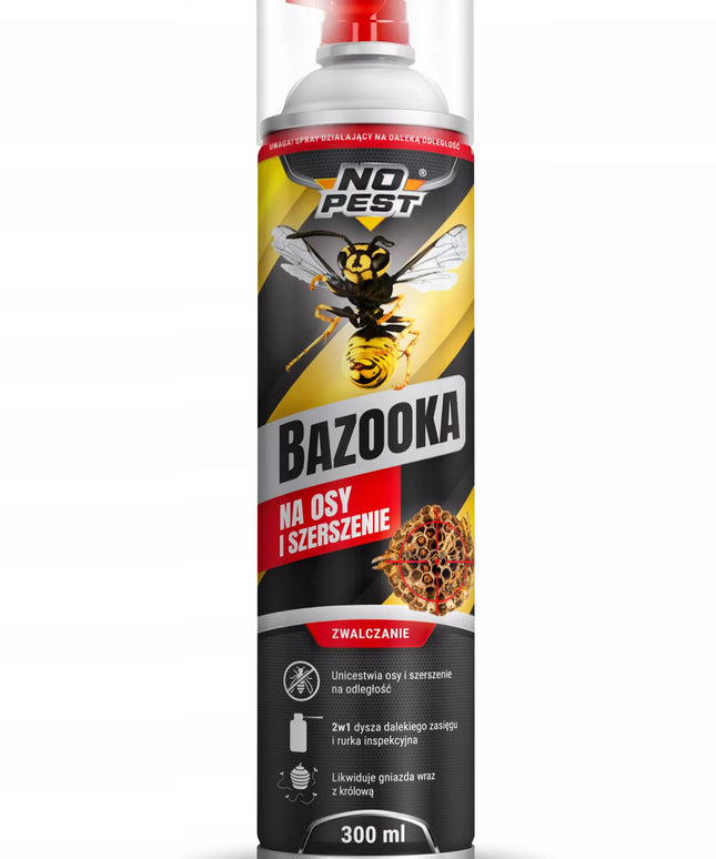 Stiprus purškalas preparatas nuo vapsvų ir širšių lizdų BAZOOKA 300 ml