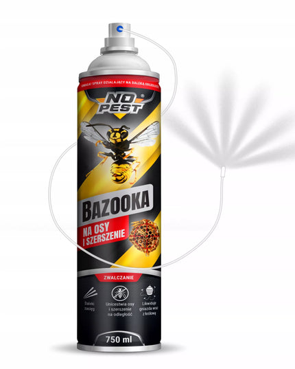 STIPRUS PURŠKALAS PRIEMONĖ NUO VAPSVŲ IR ŠIRŠIŲ LIZDŲ BAZOOKA 750ML
