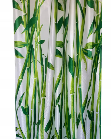 Stora poliesterinė dušo užuolaida 180x180 cm Bambukai