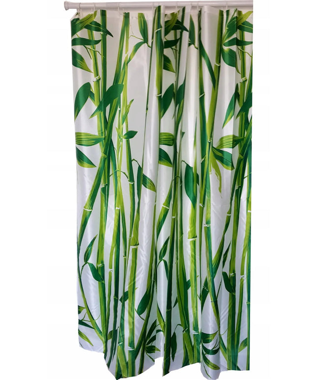 Stora poliesterinė dušo užuolaida 180x180 cm Bambukai