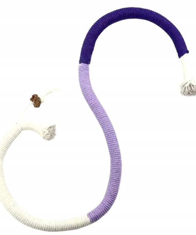 Storas virvės žaislas katei, spalva violetinė