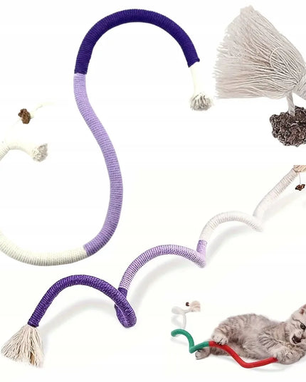 Storas virvės žaislas katei, spalva violetinė