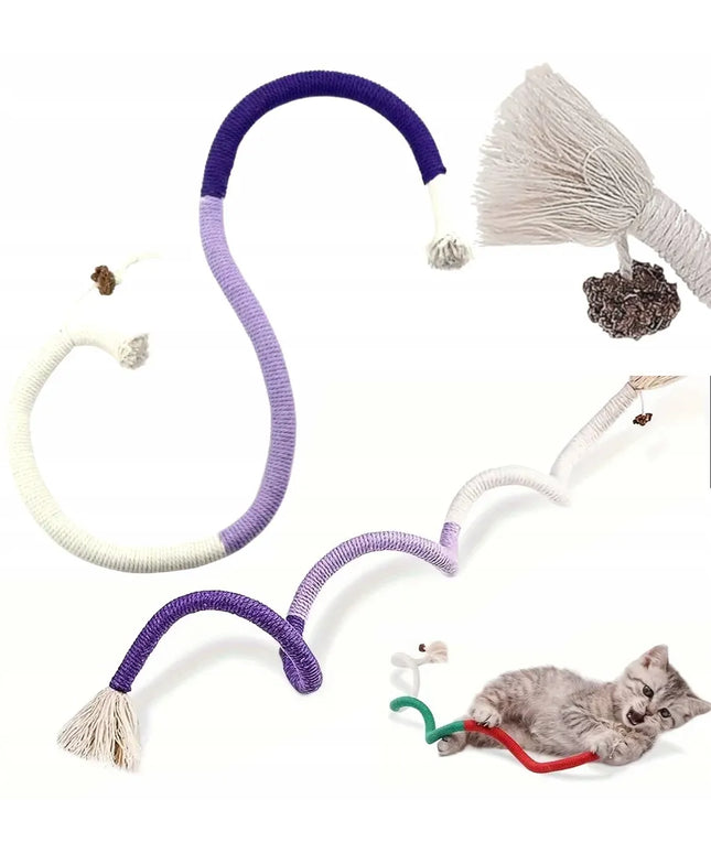Storas virvės žaislas katei, spalva violetinė