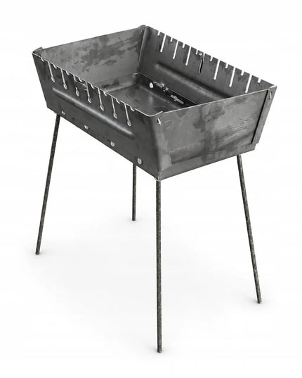 Sudedamas mangalas-grilis į lagaminą 8 iešmams, metalas 2 mm, U8