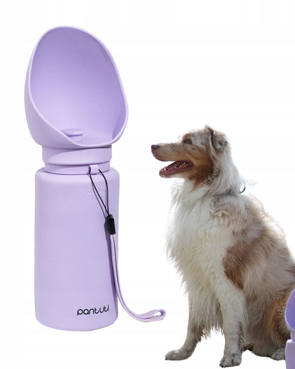 Sulankstoma silikoninė kelioninė gertuvė šunims MONTE, violetinė, 750 ml