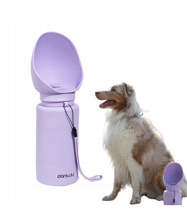 Sulankstoma silikoninė kelioninė gertuvė šunims MONTE, violetinė, 750 ml