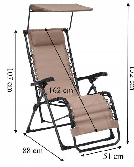 Sulankstomas sodo ir paplūdimio krėslas „Zero Gravity“, gultas