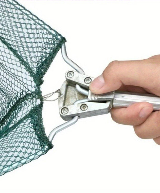 Ultra lengvas sulankstomas žvejybos graibštas su teleskopine aliuminio rankena