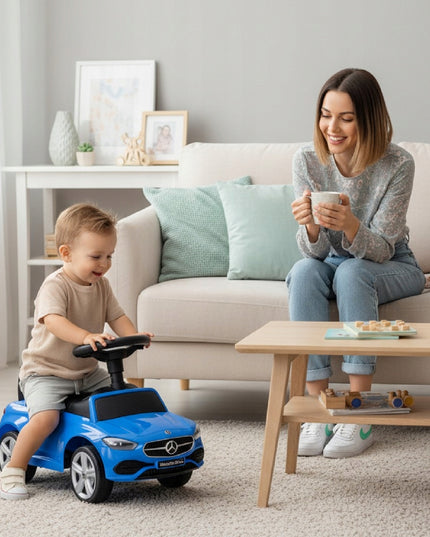 Sun Baby „Mercedes C-Class“ stumiamas paspirtukas-vaikštynė, mėlynas