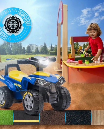 Sun Baby Quad Good Year paspirtukas vaikams nuo 1 metų su bagažine ir garsais