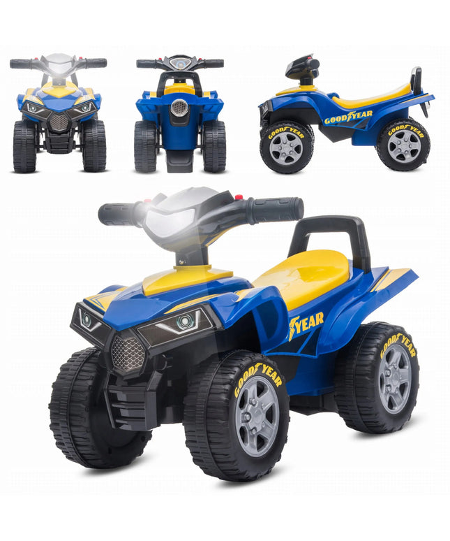 Sun Baby Quad Good Year paspirtukas vaikams nuo 1 metų su bagažine ir garsais