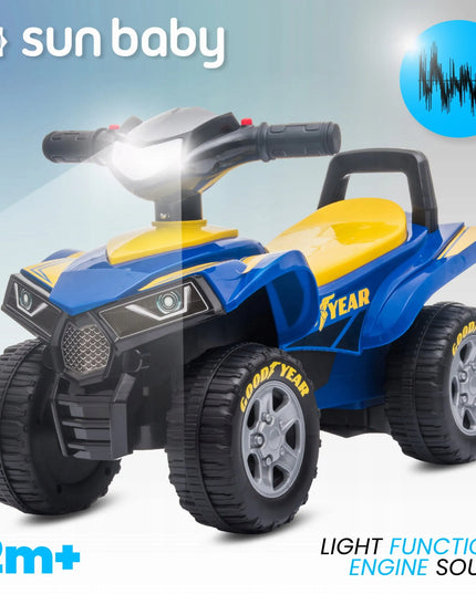 Sun Baby Quad Good Year paspirtukas vaikams nuo 1 metų su bagažine ir garsais