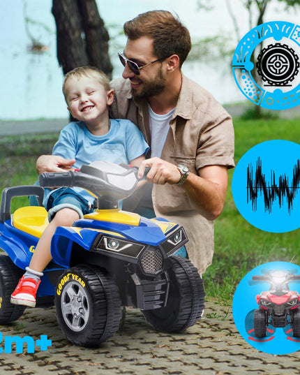 Sun Baby Quad Good Year paspirtukas vaikams nuo 1 metų su bagažine ir garsais
