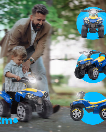 Sun Baby Quad Good Year paspirtukas vaikams nuo 1 metų su bagažine ir garsais