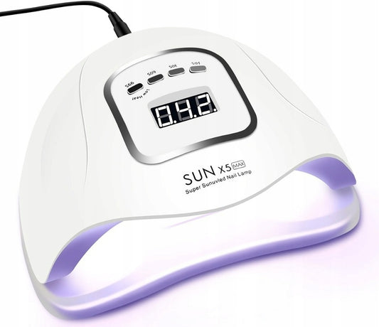 Profesionali UV/LED nagų lempa SUN X5 Max 80W – hibridiniams lakams, geliui, su laikmačiu, sensoriais ir nuimamu dugnu