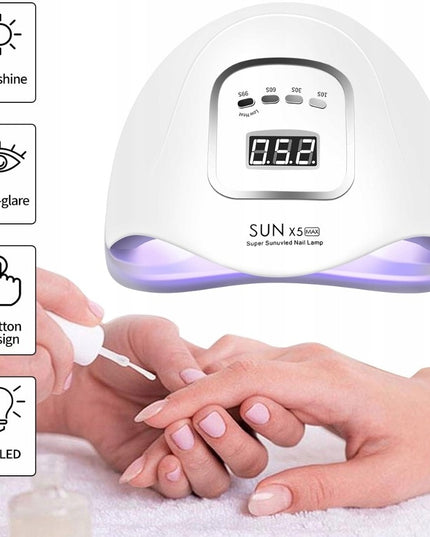 Profesionali UV/LED nagų lempa SUN X5 Max 80W – hibridiniams lakams, geliui, su laikmačiu, sensoriais ir nuimamu dugnu