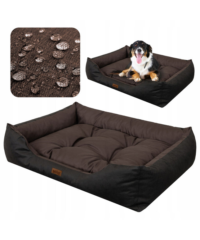 Didelis tvirtas XXL šuns guolis Puffy 114x84 cm – neperšlampamas guolis vokiečių aviganiui, labradorui, dobermanui