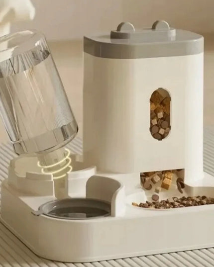 Šuns ir katės dubenėlių rinkinys su vandens dozatoriumi, automatinė šėrykla ir girdykla 650 ml