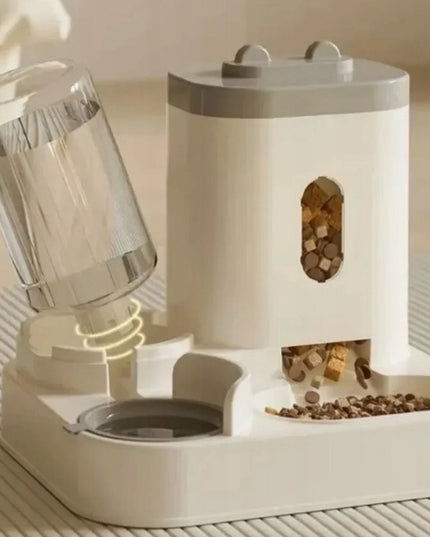 Šuns ir katės dubenėlių rinkinys su vandens dozatoriumi, automatinė šėrykla ir girdykla 650 ml