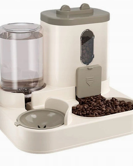 Šuns ir katės dubenėlių rinkinys su vandens dozatoriumi, automatinė šėrykla ir girdykla 650 ml