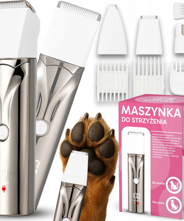 Šunų kirpimo mašinėlė RETOO, trimeris gyvūnams, tylus veikimas, kirpimo rinkinys