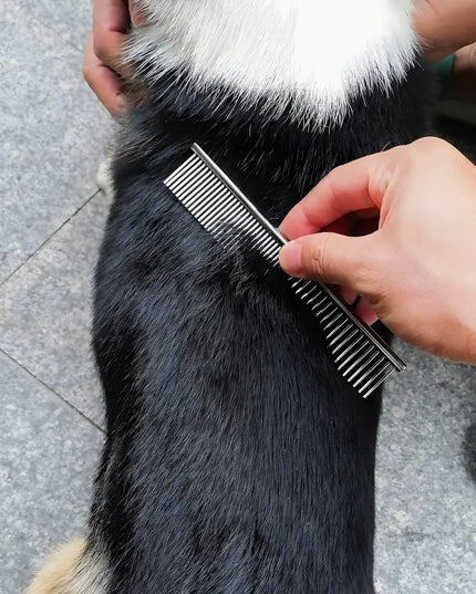 Šunų kirpimo žirklių rinkinys su šukomis ir dėklu