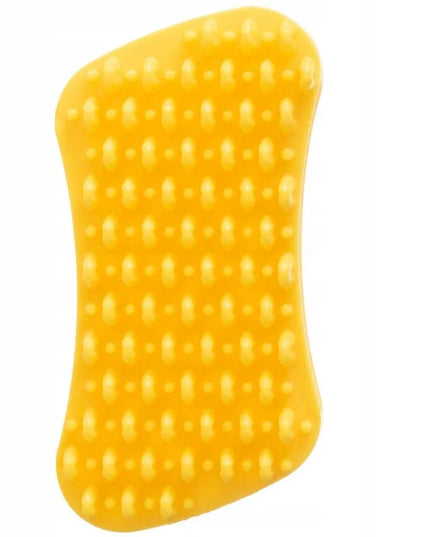 Šunų šepetys Medium Silicone Yellow