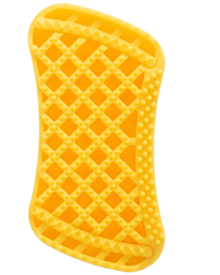 Šunų šepetys Medium Silicone Yellow