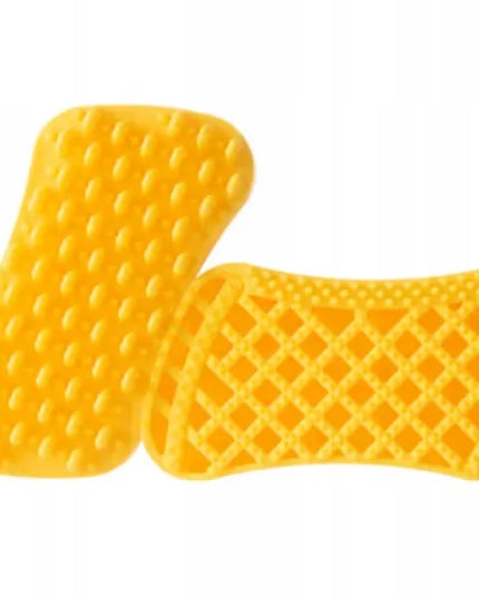 Šunų šepetys Medium Silicone Yellow