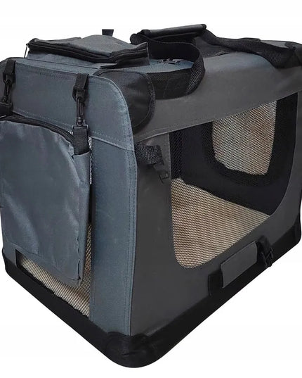 Šunų transporteris Royal&Petsky, pilkas, XXL, 88 cm x 58 cm x 65 cm