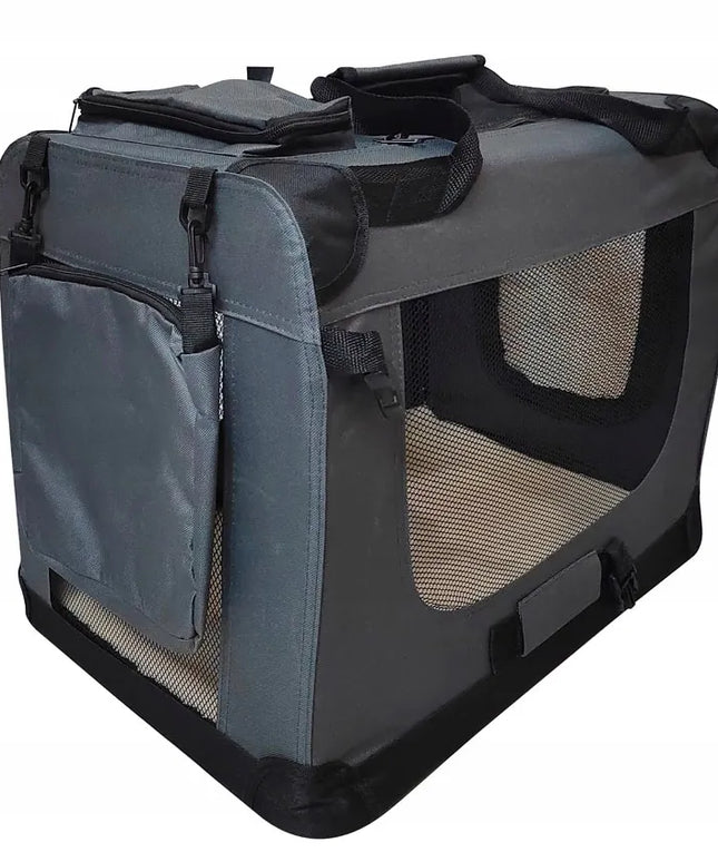 Šunų transporteris Royal&Petsky, pilkas, XXL, 88 cm x 58 cm x 65 cm