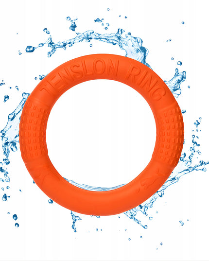 Šunų žaislas „Doggy“ – plūduriuojantis žiedas, 27,5 cm, oranžinis