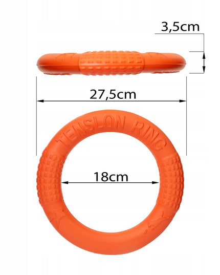 Šunų žaislas „Doggy“ – plūduriuojantis žiedas, 27,5 cm, oranžinis