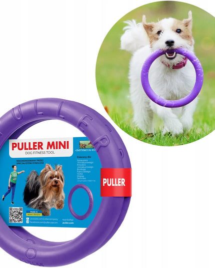 Šunų žaislas PULLER Mini 18 cm – treniruočių žiedai mažų veislių šunims, 2 vnt.