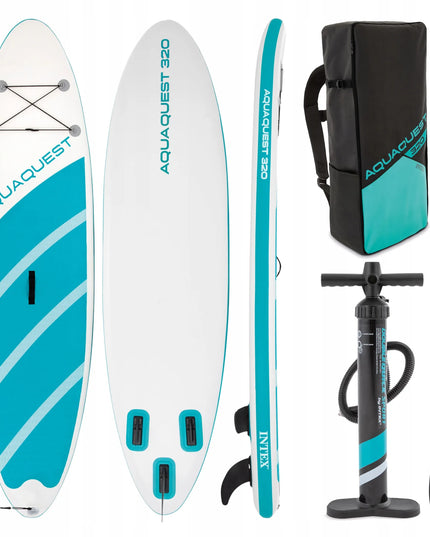 SUP lenta AQUA QUEST 320 x 81 x 15 CM mega rinkinys 7v1 INTEX