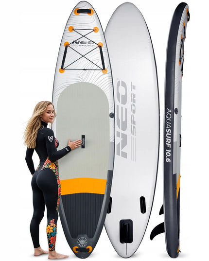 SUP lenta AQUASURF 320 x 84 x 15 cm Neo-sport pilnas komplektas plaukimui