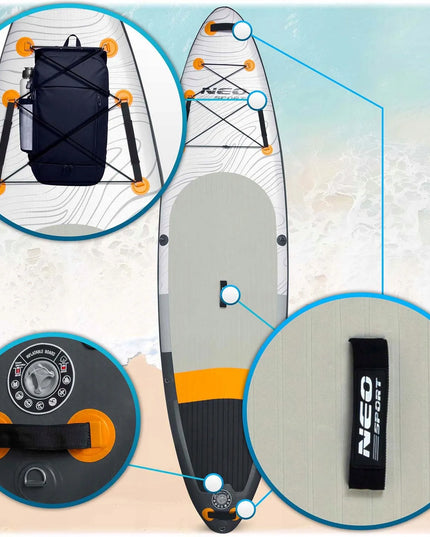 SUP lenta AQUASURF 320 x 84 x 15 cm Neo-sport pilnas komplektas plaukimui