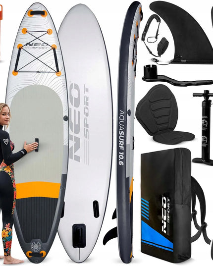 SUP lenta AQUASURF 320 x 84 x 15 cm Neo-sport pilnas komplektas plaukimui